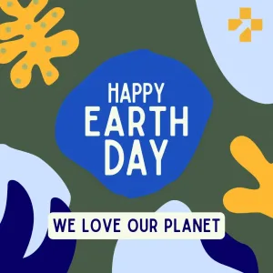 "Happy Earth Day" graphic