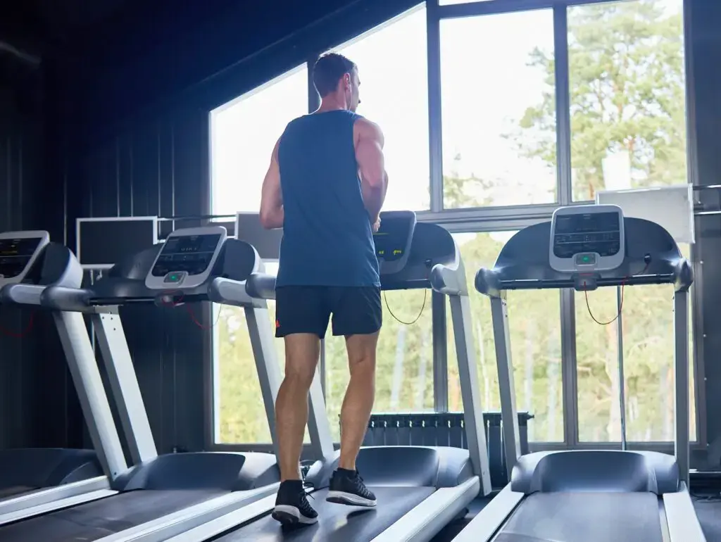 A man using a treadmill